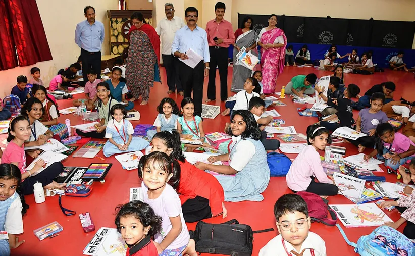 Adarsh Swarajya | मराठा मंडळ ठाणे यांची भव्य शिव चित्रकला स्पर्धा; १६५...