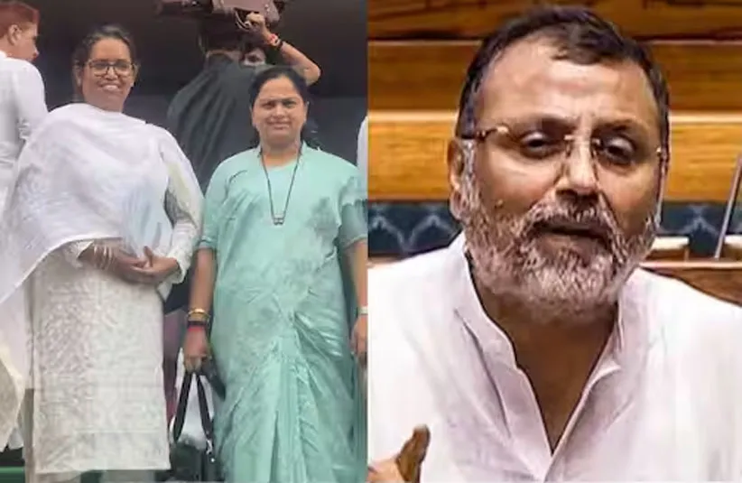 Adarsh Swarajya | निशिकांत दुबेंना संसद भवनात मराठी महिला खासदार भिडल्या;...