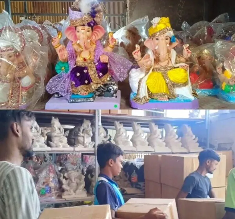 Adarsh Swarajya | आखाती युद्धाचा गणेश मूर्तींना फटका, गणेश मूर्तिकार...